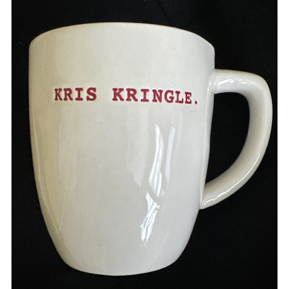 Rae Dunn Artisan by Magenta Kris Kringle Mug Tea Cup White New W Tag READ